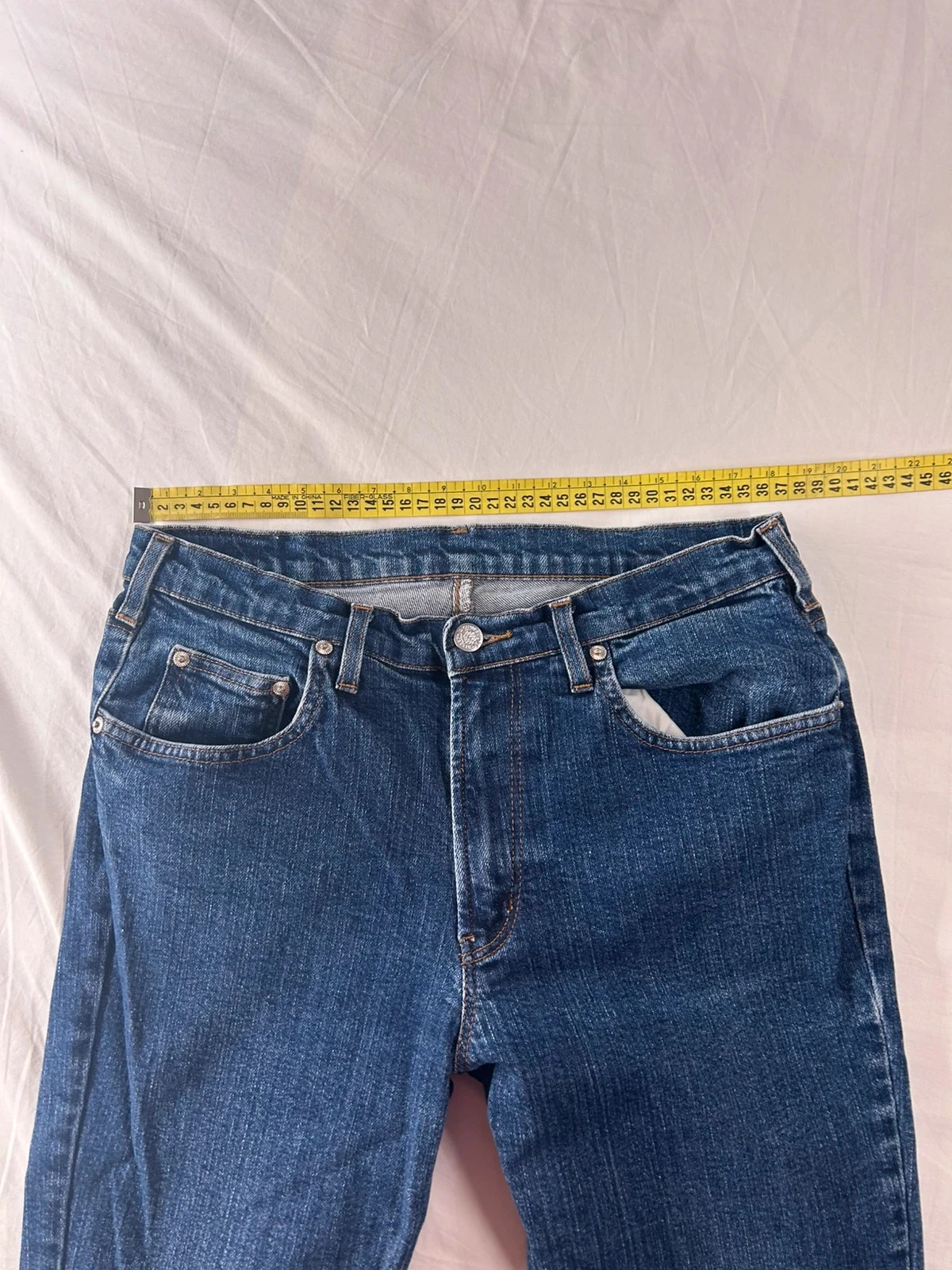 Navy blue straight cut jeans vintage retro y2k style – photo 7